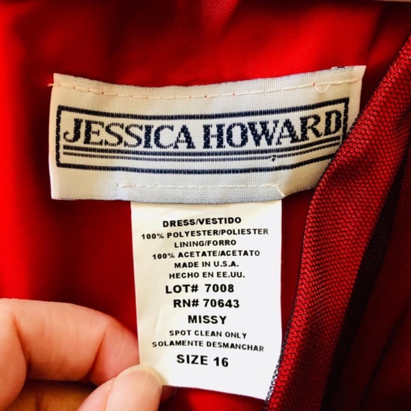Jessica Howard Red Dress-repair - Picture 6 of 7